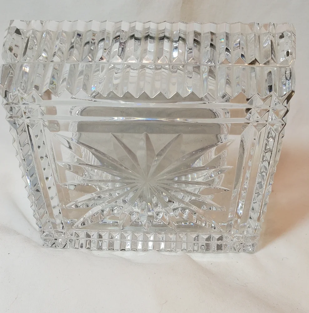 Waterford Crystal Desk Clock - Elegant White and Silver Design Mantle Shelf EUC